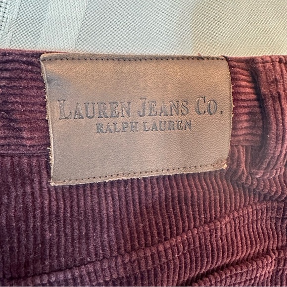 Ralph Lauren corduroy burgundy pants - Picture 2 of 11